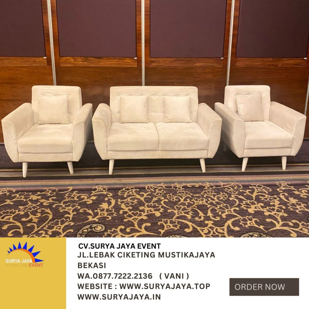 Rental Sofa Cream Minimalis Single Dan Double Di Jakarta