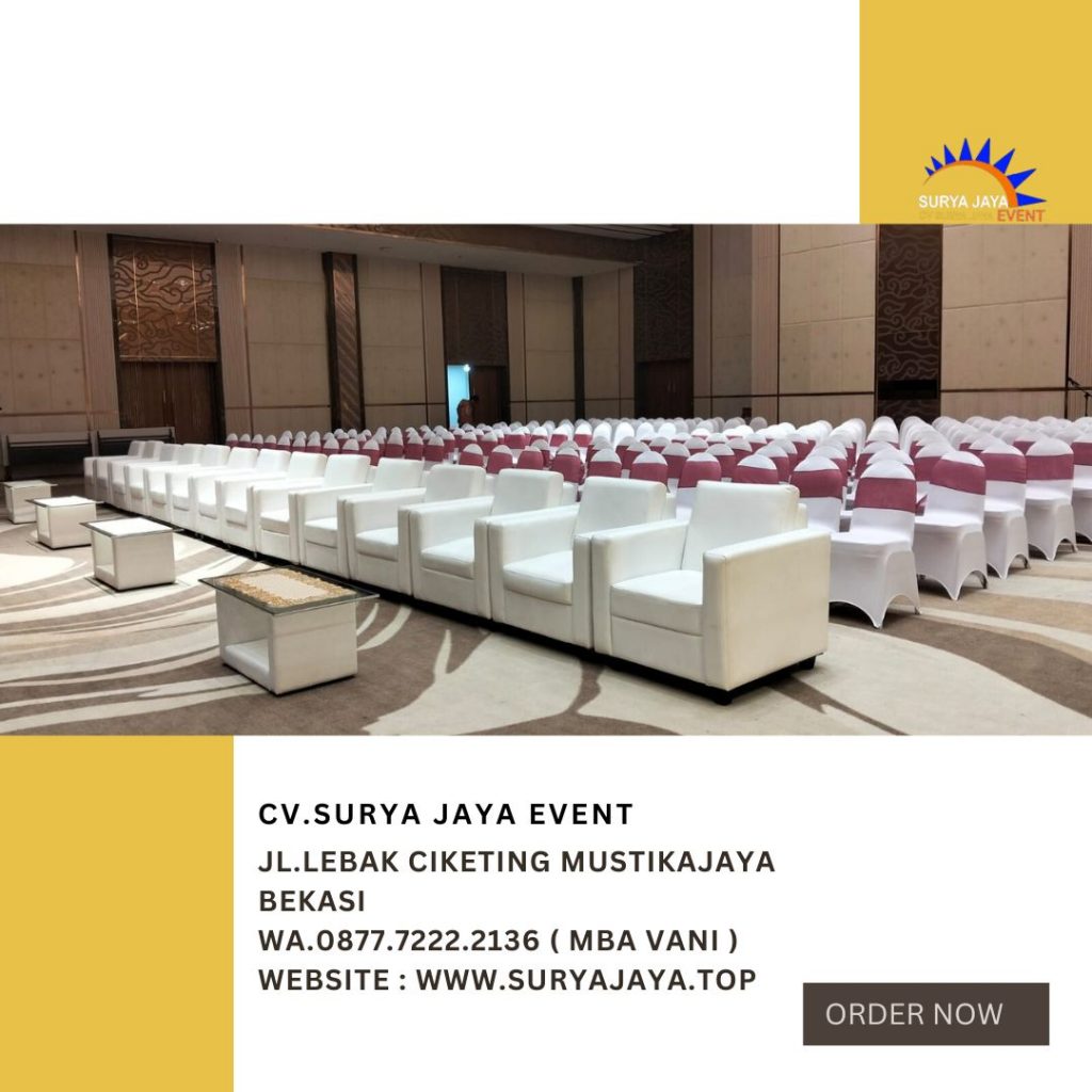 Rental Sofa Empuk Type Single Minimalis Putih Jakarta