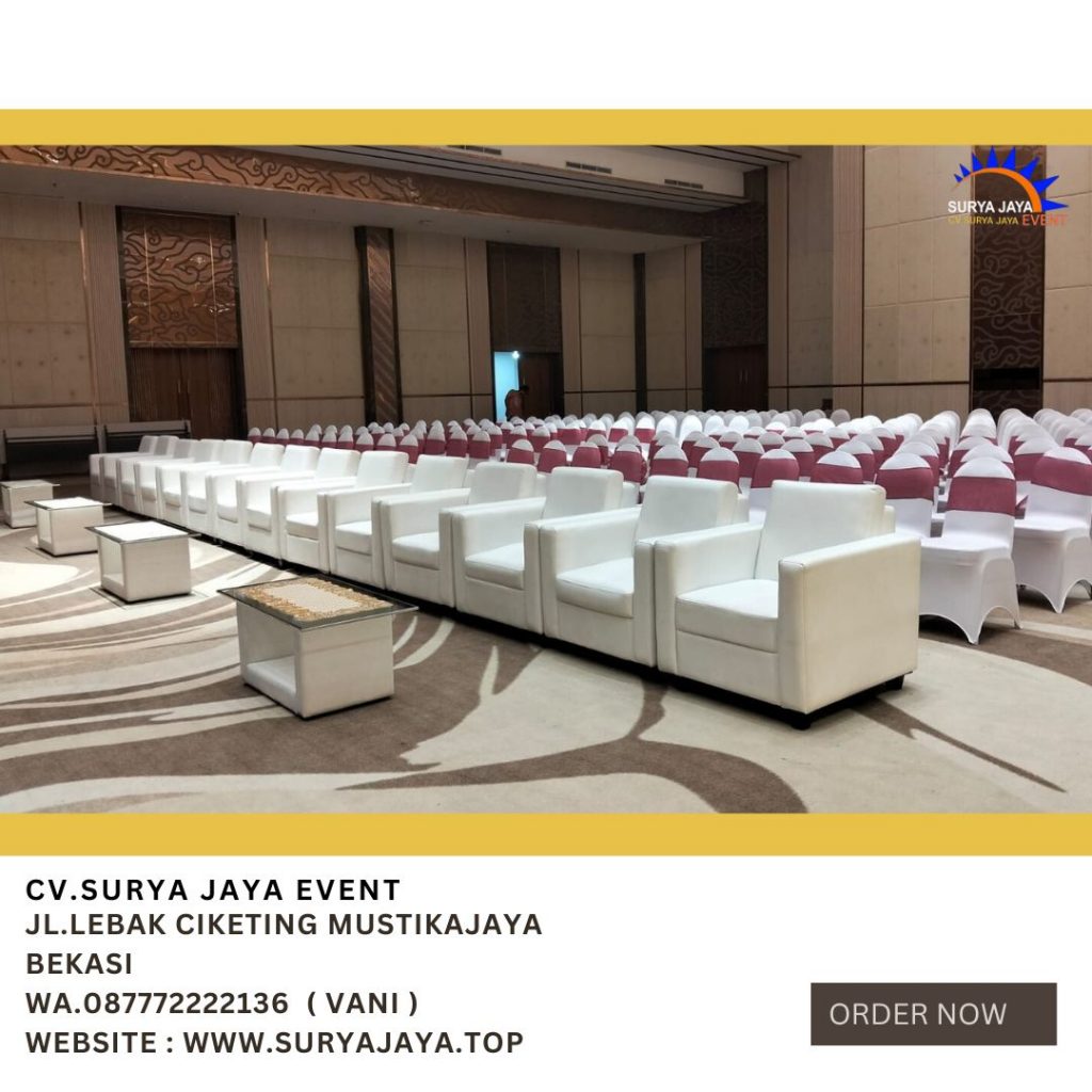 Rental Sofa Empuk Type Single Minimalis Putih Jakarta