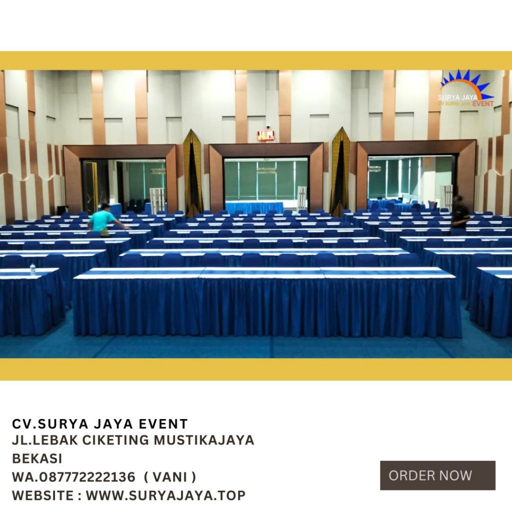 Vendor Sewa Meja Kotak Dan Kursi Susun Lengkap Plus Cover Area Jakarta