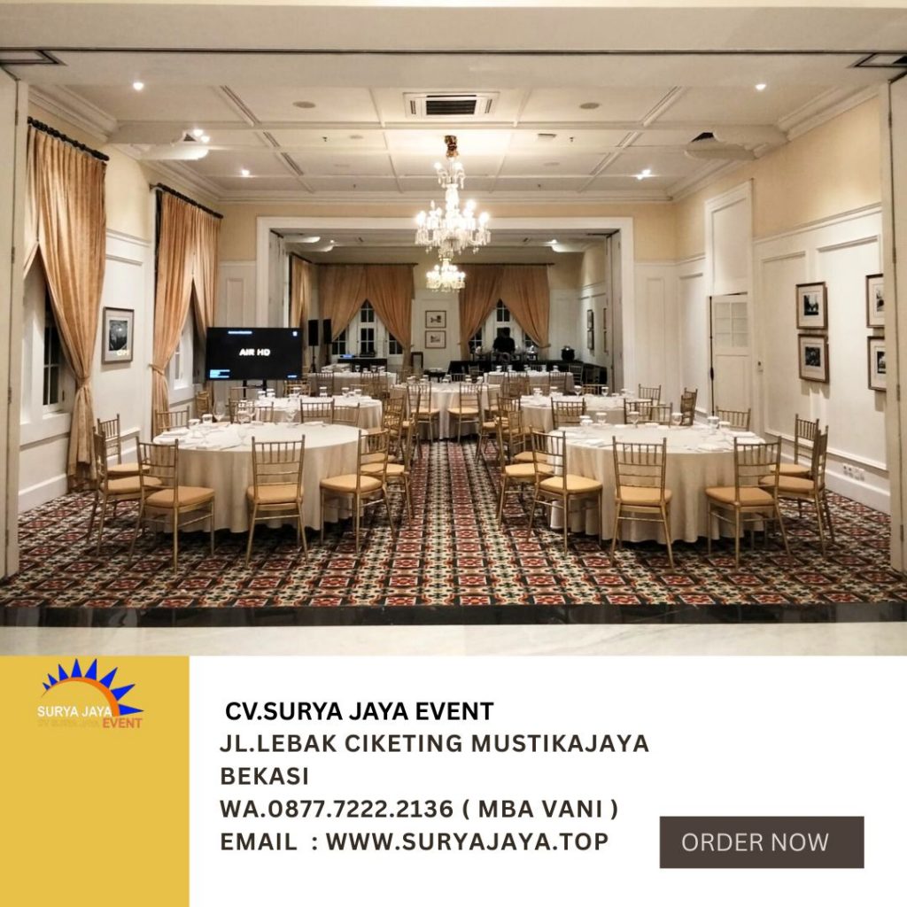 Gudang Sewa Meja Bulat Dan Kursi Tiffany Gold Area Jakarta