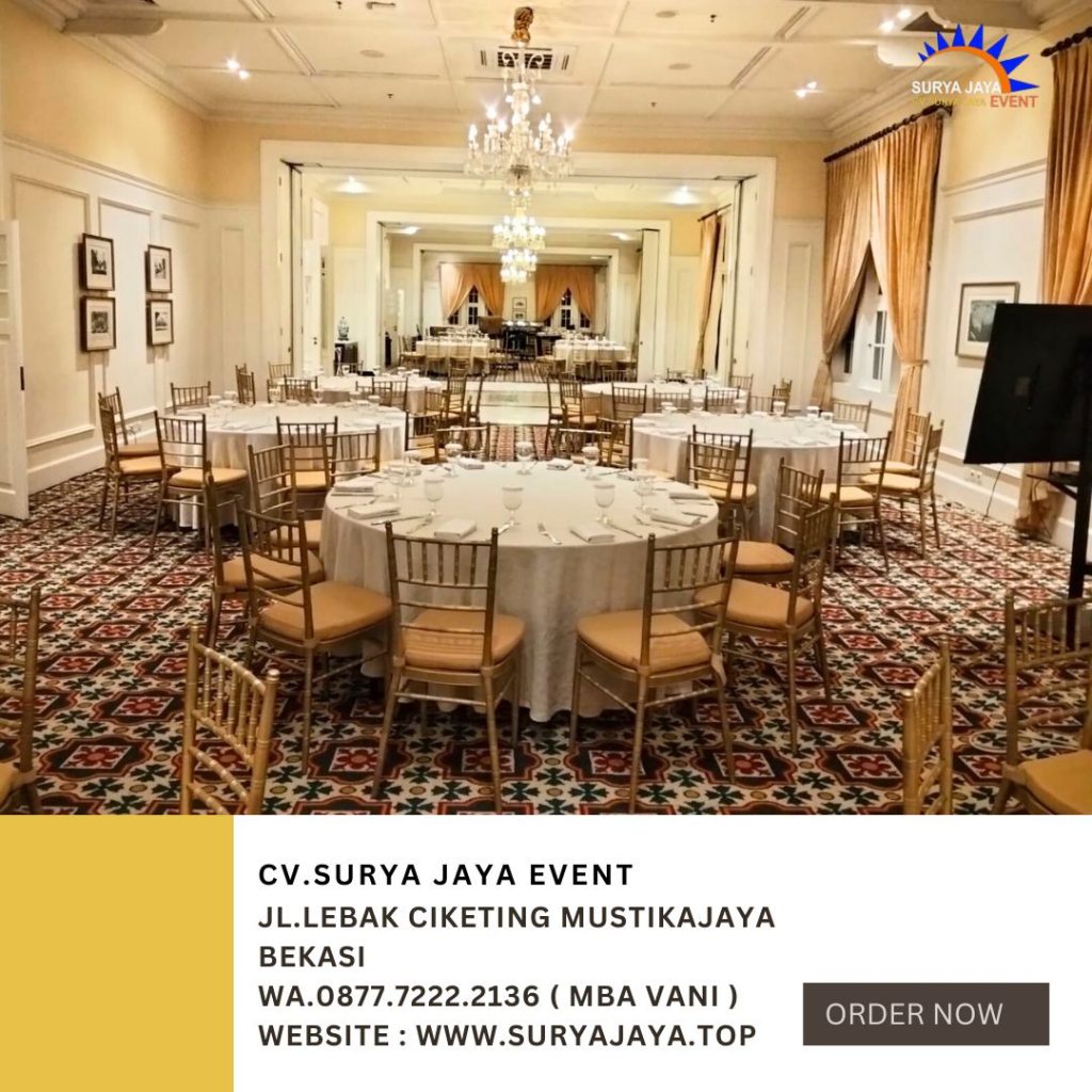 Gudang Sewa Meja Bulat Dan Kursi Tiffany Gold Area Jakarta