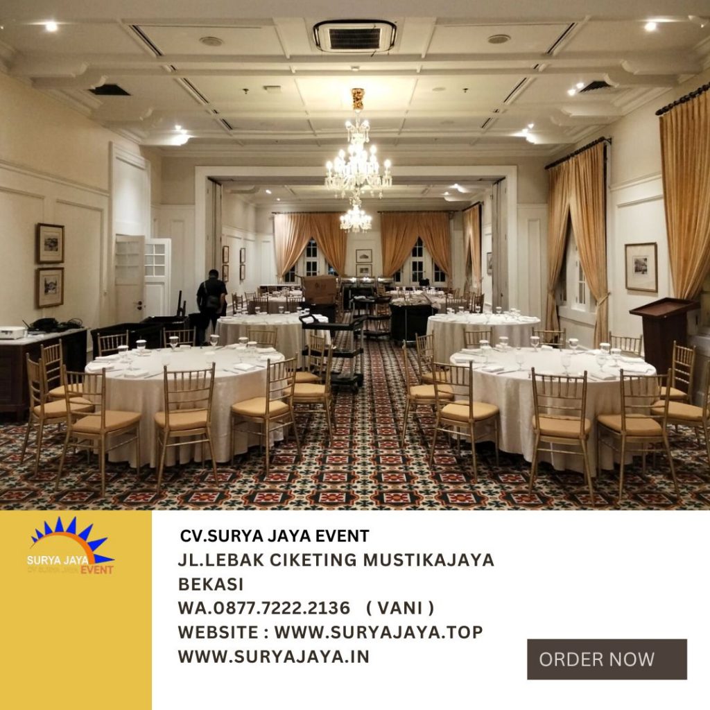 Gudang Sewa Meja Bulat Dan Kursi Tiffany Gold Area Jakarta