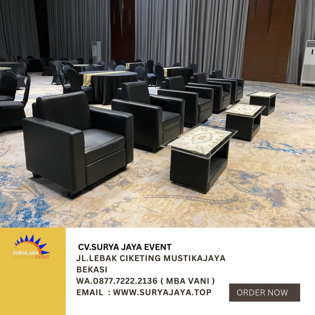 Pusat Sewa Sofa Hitam Type Single Kotak Bogor