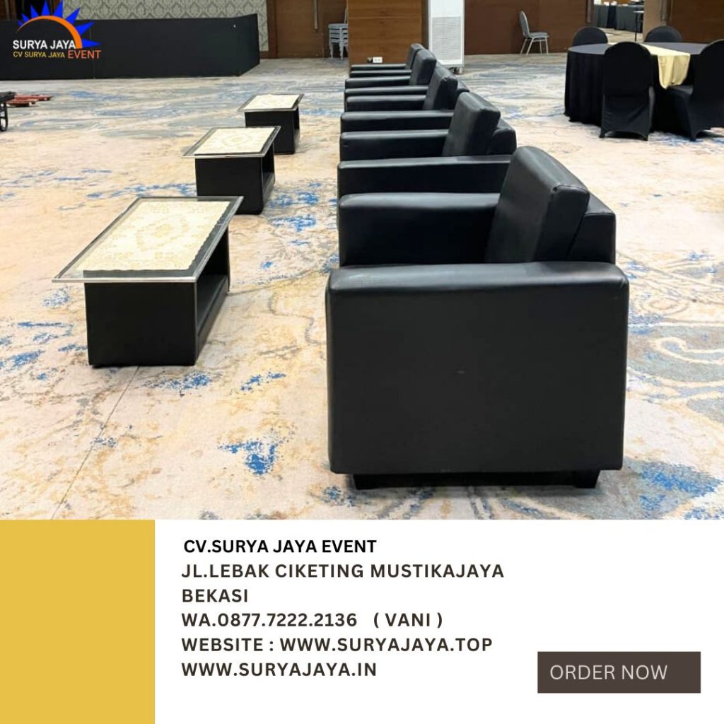 Pusat Sewa Sofa Hitam Type Single Kotak Bogor