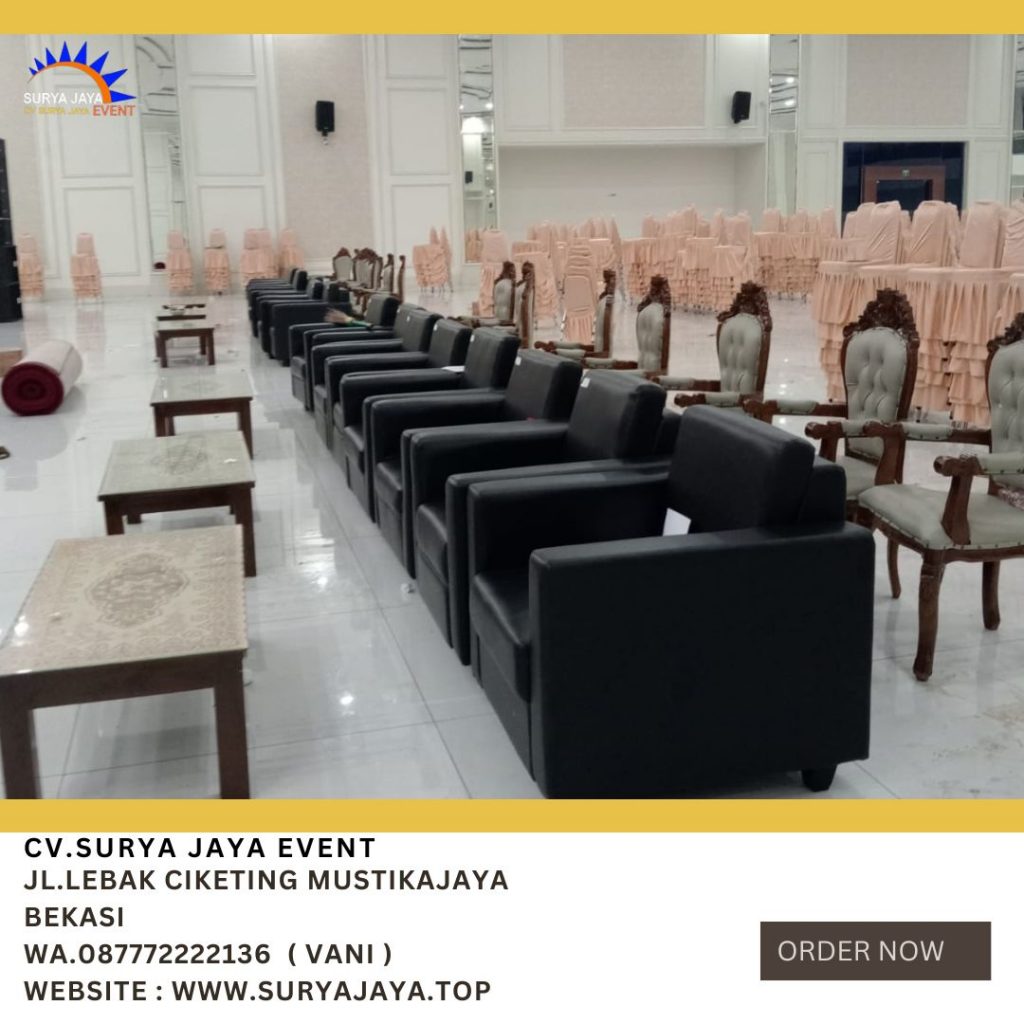Pusat Sewa Sofa Hitam Type Single Kotak Bogor