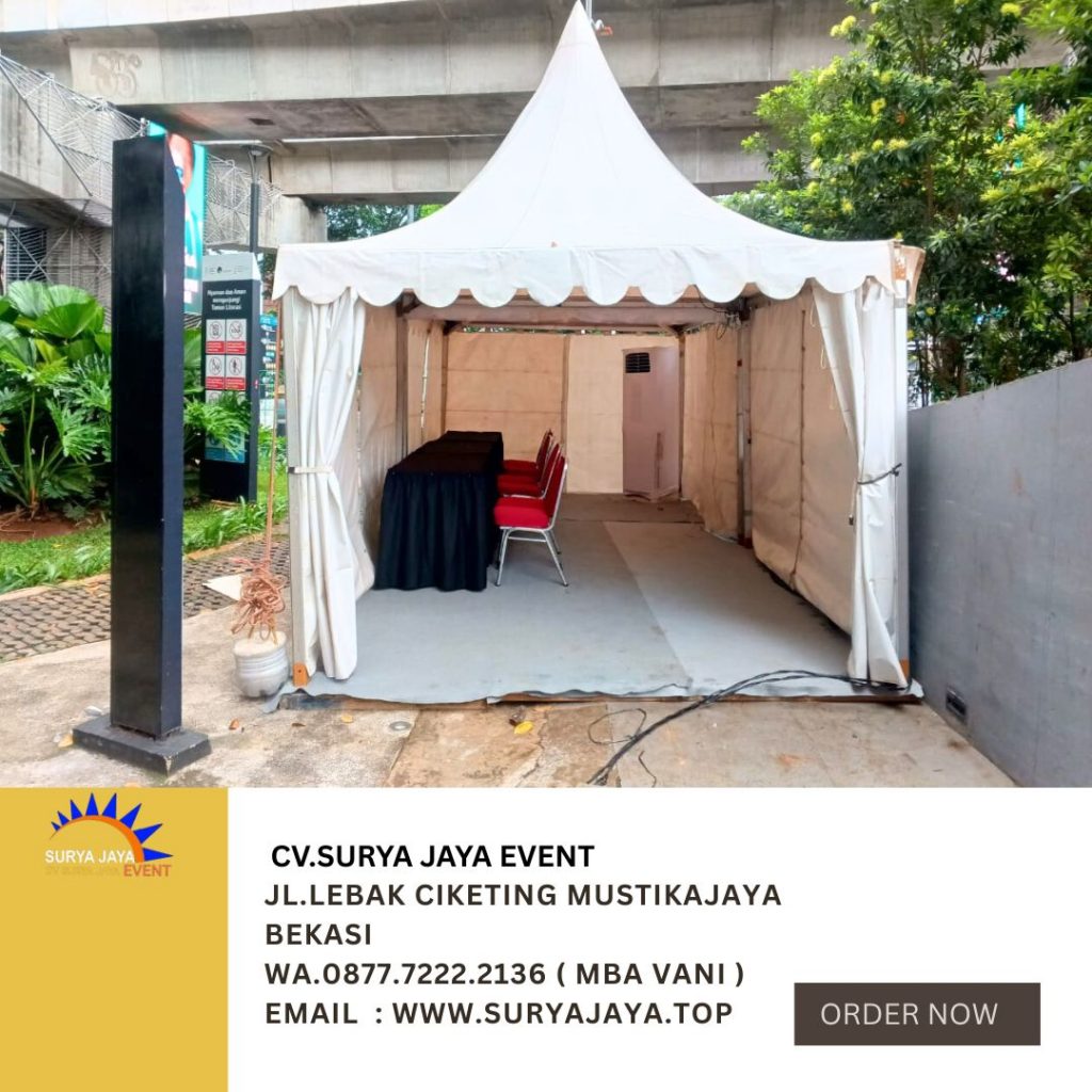 Rental Tenda Kerucut Sarnafil Putih Area Tanjung Periok Jakut