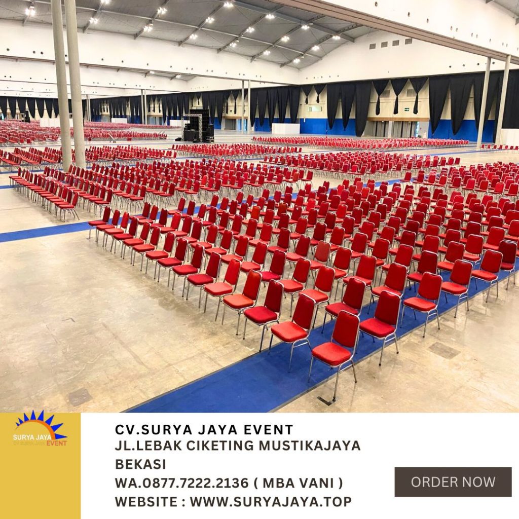 Sewa Kursi Futura Susun Polos Merah Event Ice BSD Tangerang
