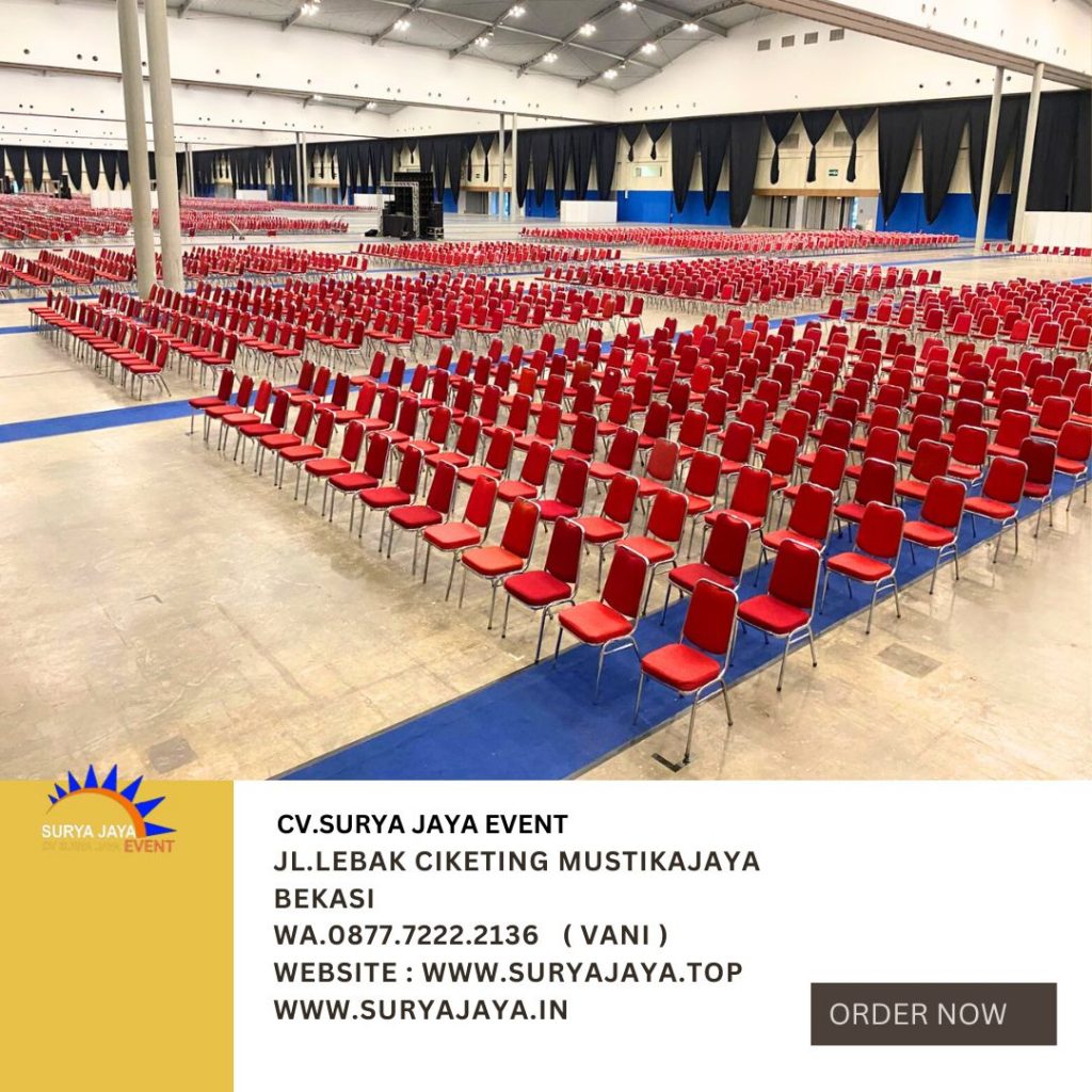 Sewa Kursi Futura Susun Polos Merah Event Ice BSD Tangerang