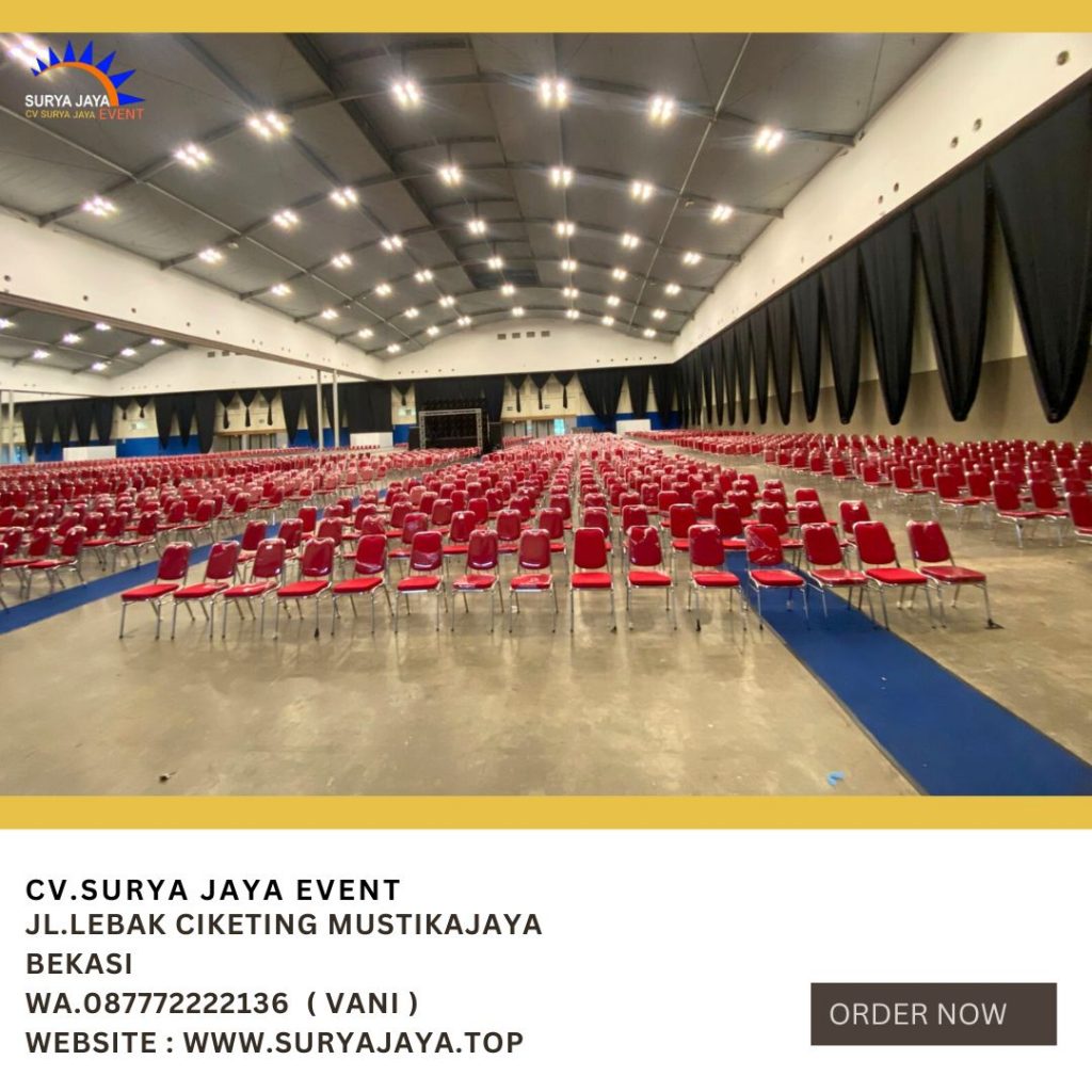 Sewa Kursi Futura Susun Polos Merah Event Ice BSD Tangerang