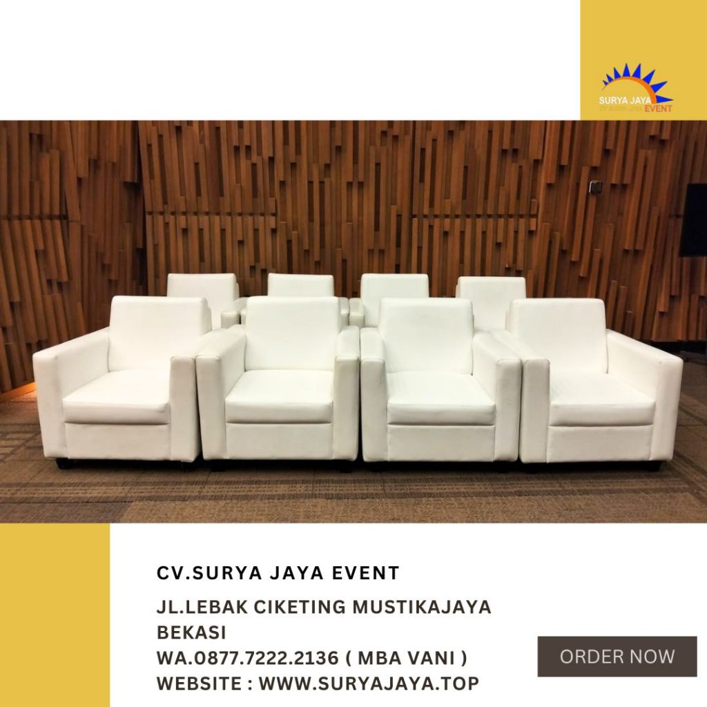 Sewa Sofa Single Putih Dan Sofa Oval Area BSD Tangerang