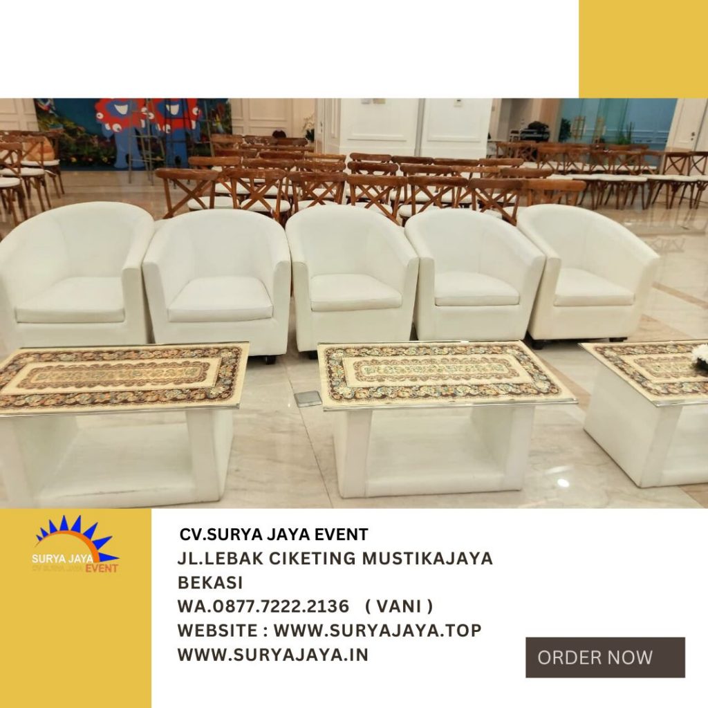 Sewa Sofa Single Putih Dan Sofa Oval Area BSD Tangerang
