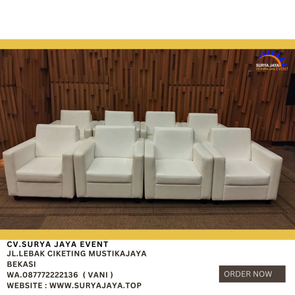 Sewa Sofa Single Putih Dan Sofa Oval Area BSD Tangerang