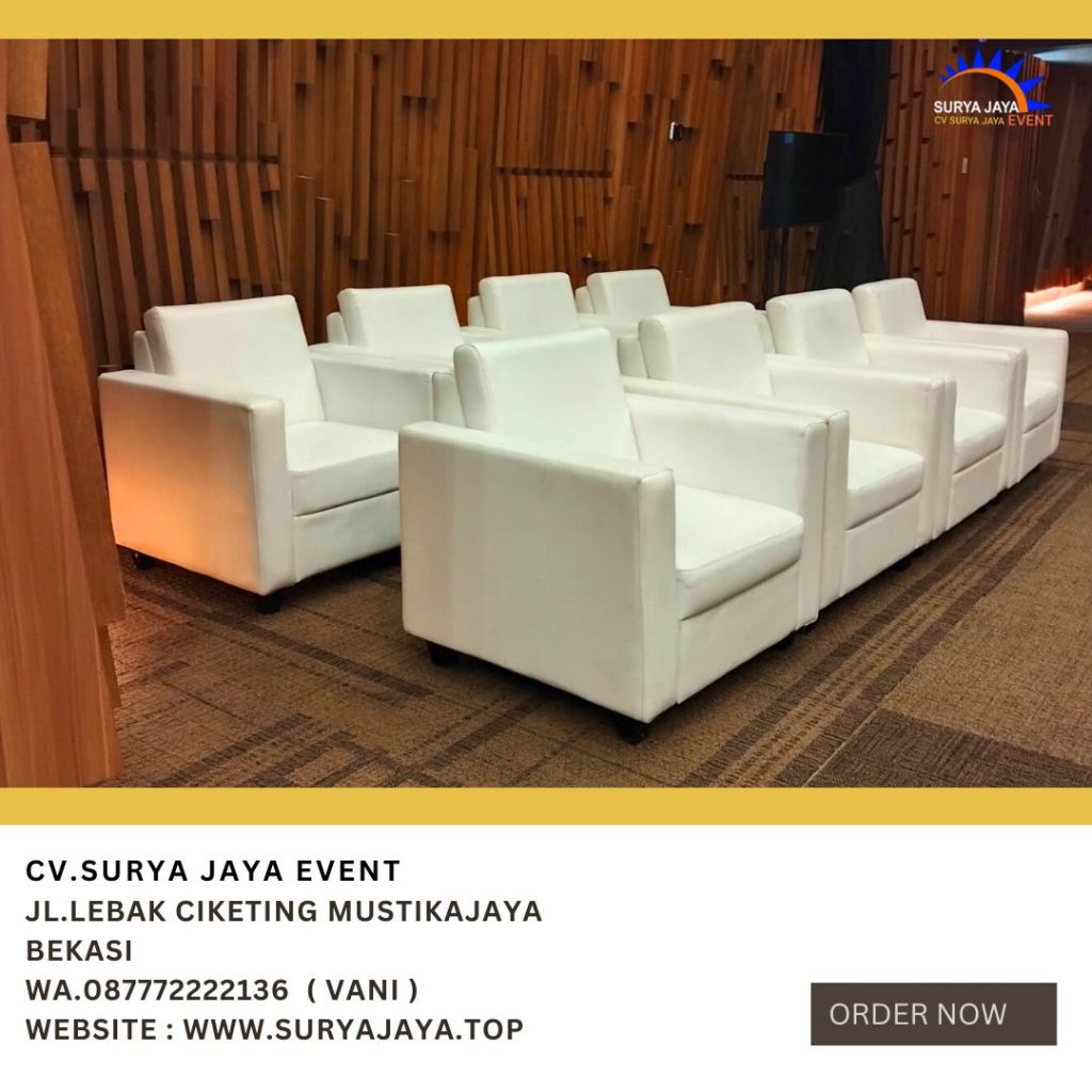 Sewa Sofa Single Putih Dan Sofa Oval Area BSD Tangerang
