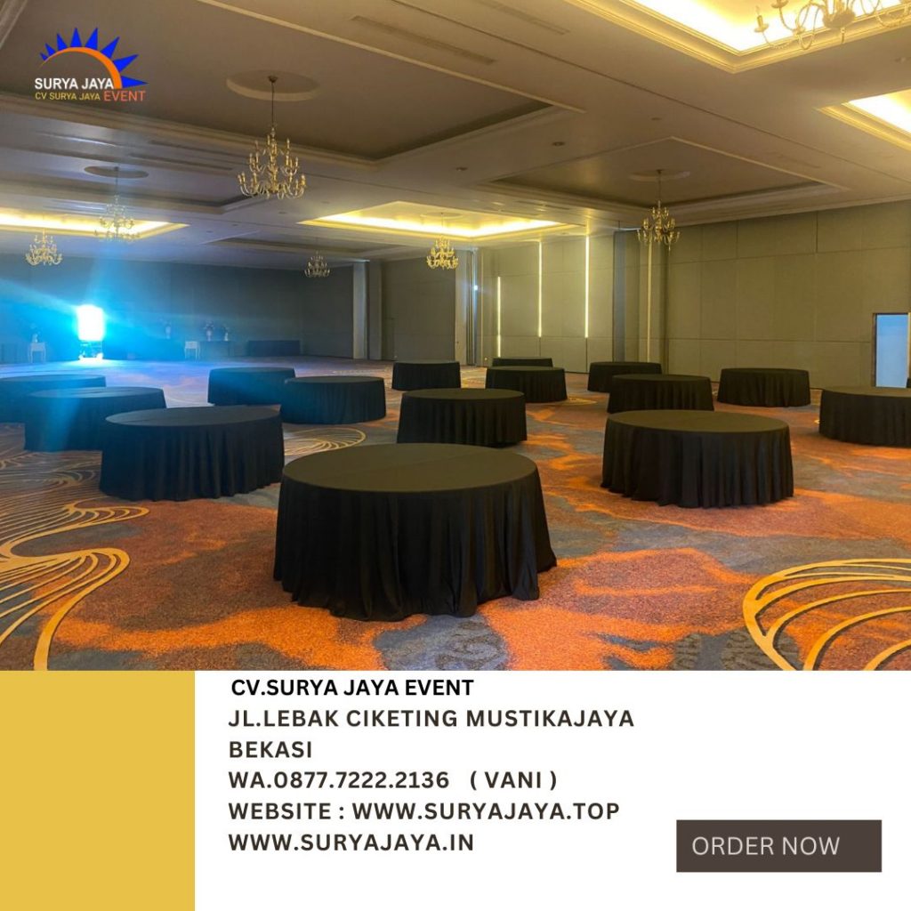 Sewa Round Table Cover Hitam Area Jakarta Layanan 24 Jam Free Ongkir