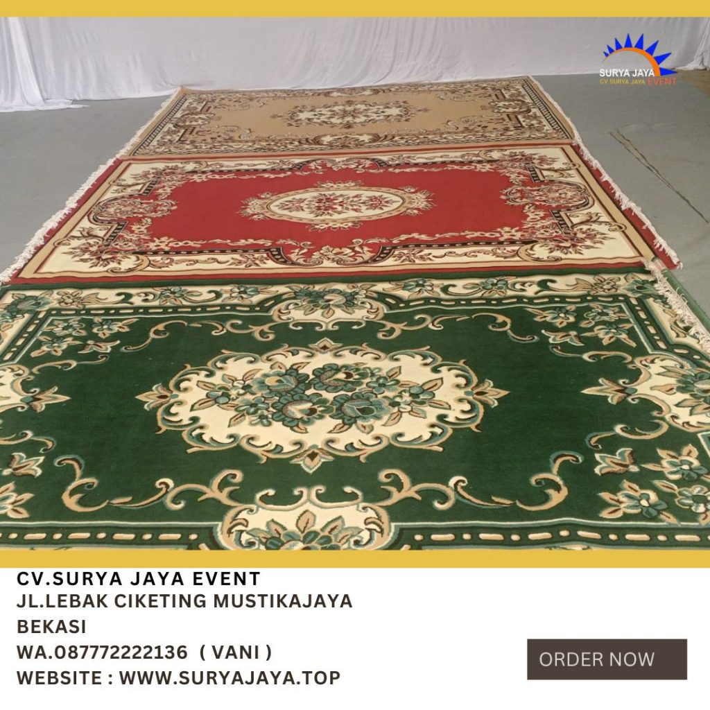Sewa Karpet Permadani Cokelat,Merah,Hijau Area Jakarta