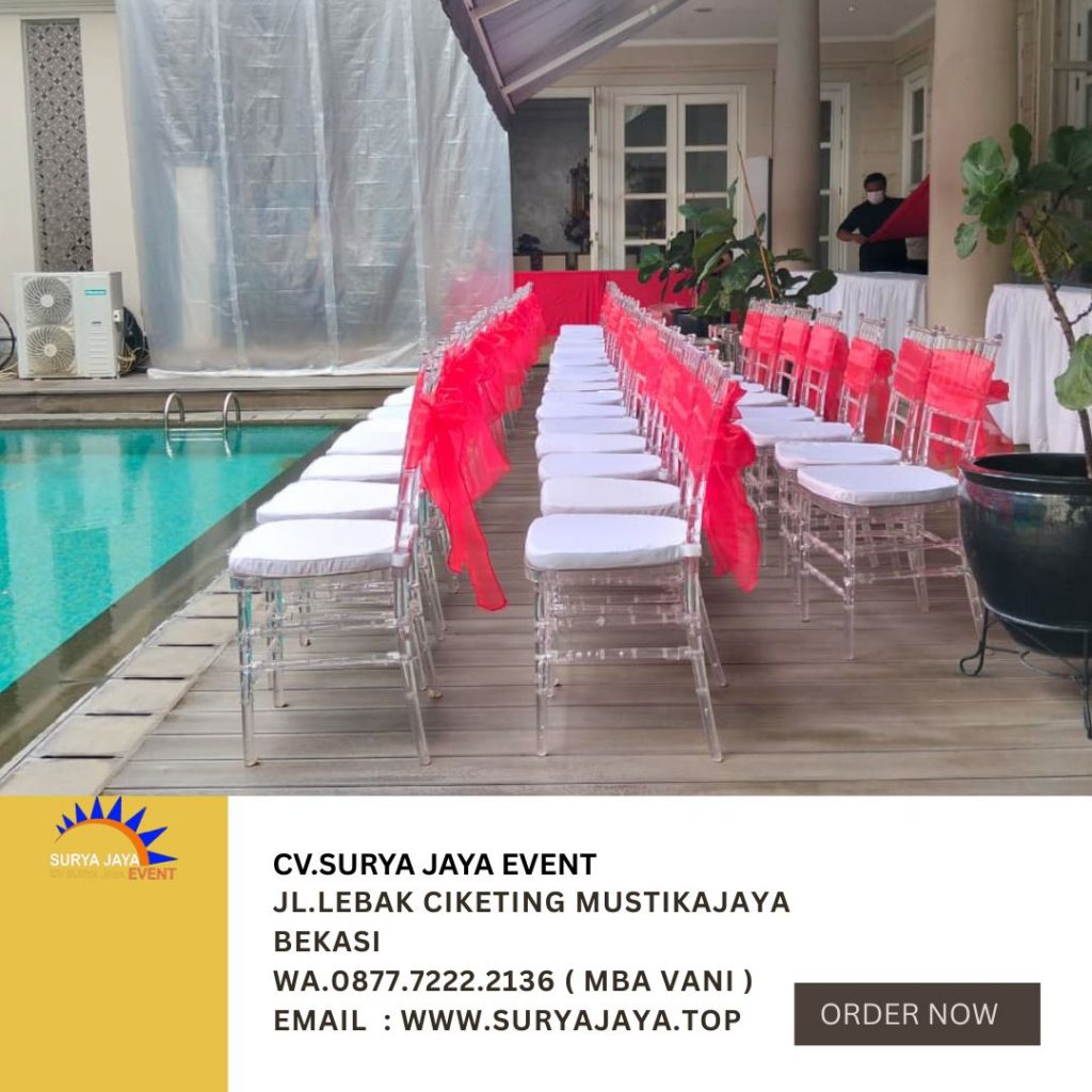 Sewa Kursi Tiffany Acrylic Simprug Garden Senayan Jakarta Selatan