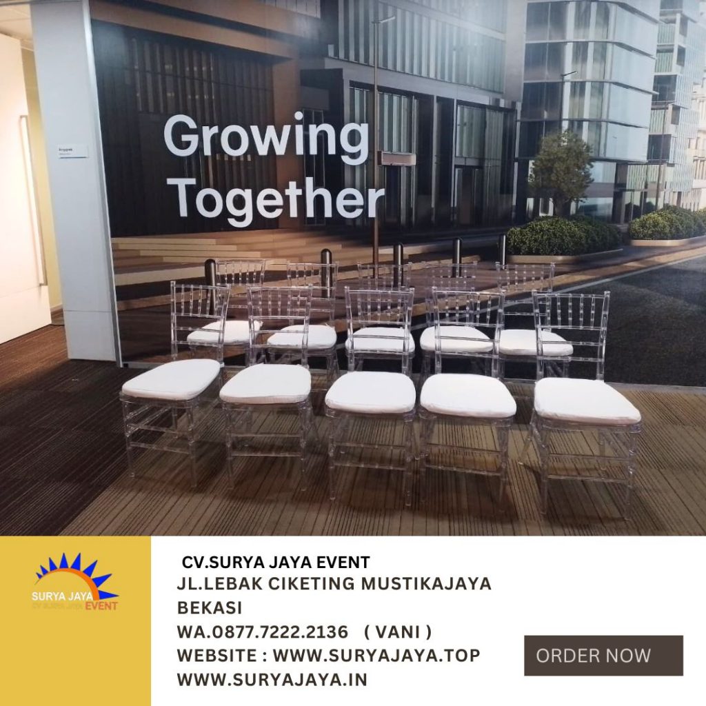 Sewa Kursi Tiffany Acrylic Simprug Garden Senayan Jakarta Selatan