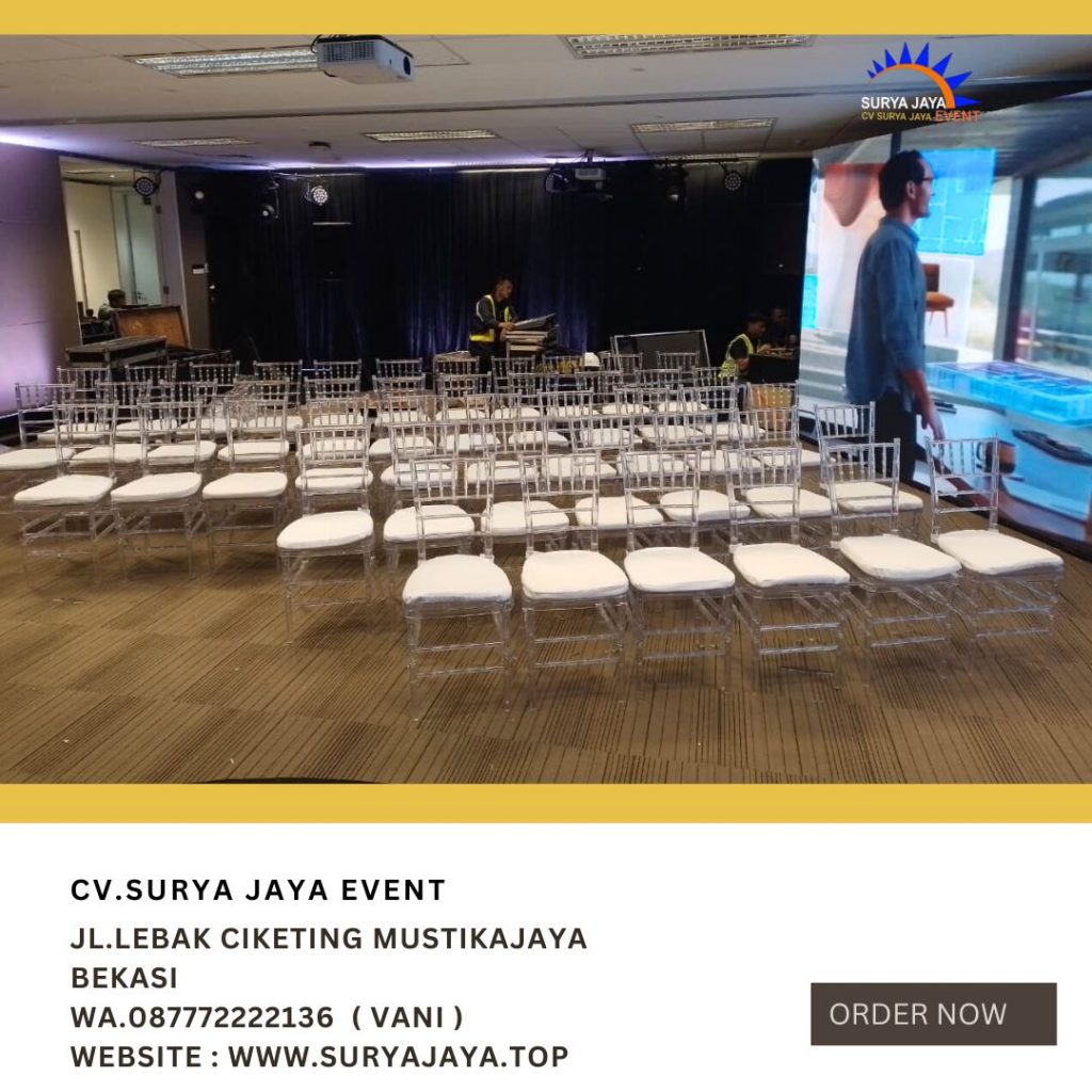 Sewa Kursi Tiffany Acrylic Simprug Garden Senayan Jakarta Selatan