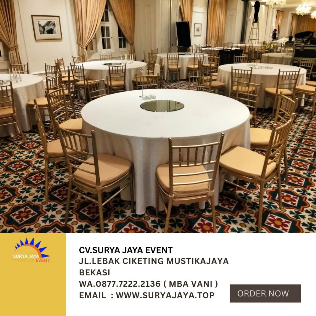 Sedia Sewa Kursi Tiffany Gold Kokoh Dan Bersih Di Jakarta