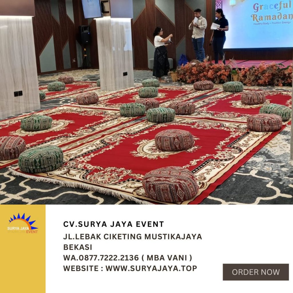 Sewa Karpet Permadani Merah Dan Bantal Lesehan Di Jakarta