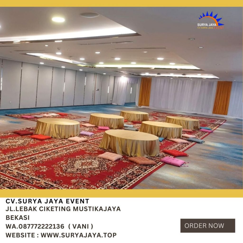 Sewa Meja Lesehan Bundar Event Masjid Istiqlal Jakarta Pusat