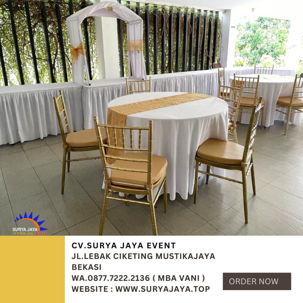 Rental Meja prasmanan,round table,Kursi tiffany Jakarta