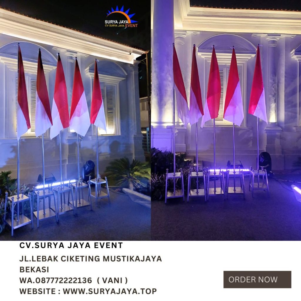 Rental Tiang Bendera VIP Kayu Dan Tiang Bendera Stainless Bogor
