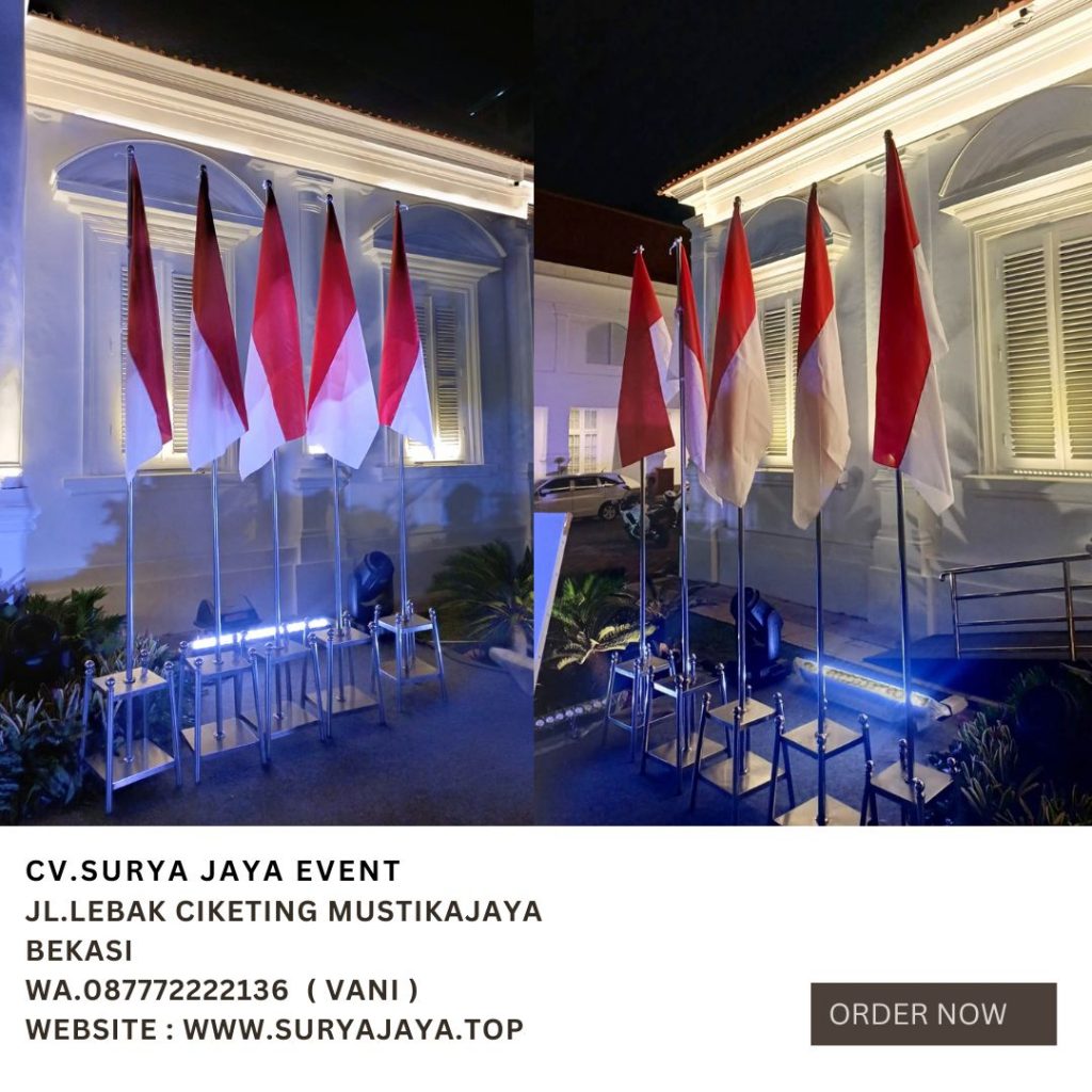 Rental Tiang Bendera VIP Kayu Dan Tiang Bendera Stainless Bogor
