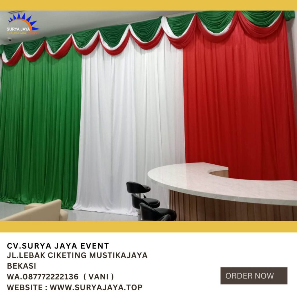 Rental Tirai Filamin aneka Warna Bogor