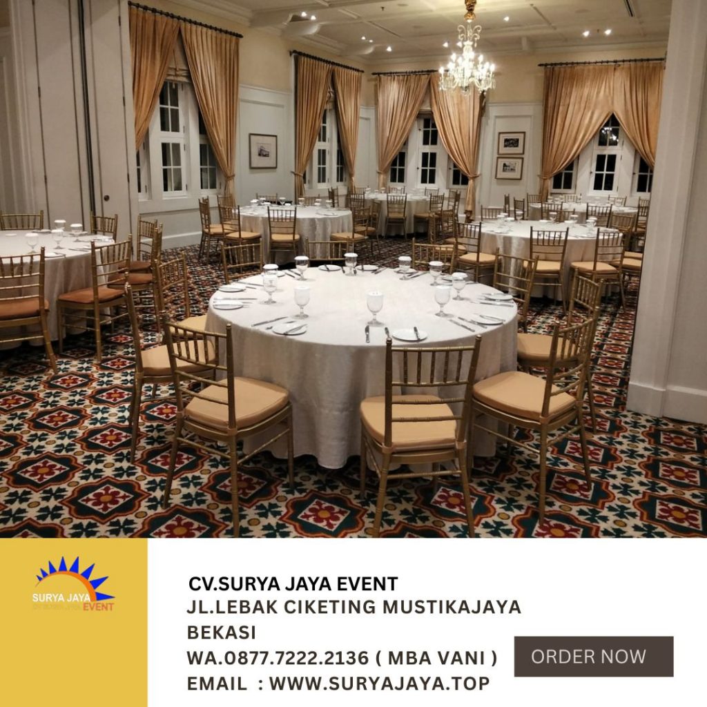 Sewa Kursi Tiffany Gold Event Hermitage Hotel Di Jakarta Pusat