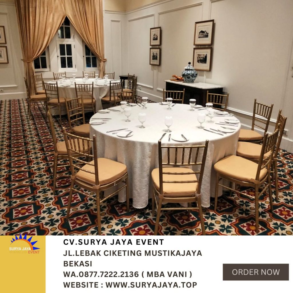 Sewa Kursi Tiffany Gold Event Hermitage Hotel Di Jakarta Pusat