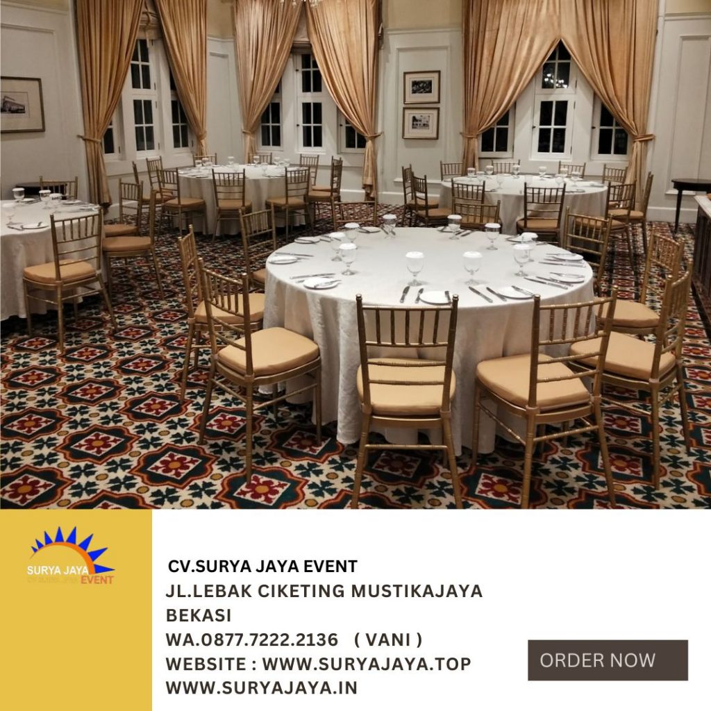 Sewa Kursi Tiffany Gold Event Hermitage Hotel Di Jakarta Pusat