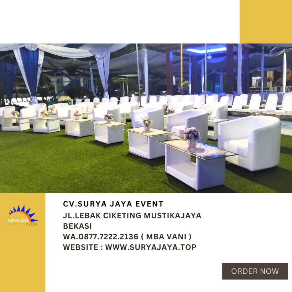 Sewa Meja Kaca VIP,Sofa Oval Putih Bogor