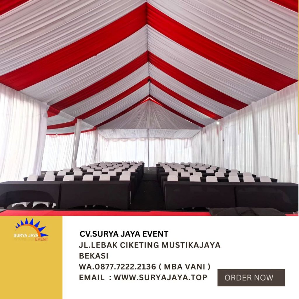 Jasa Sewa Tenda Roder Dekorasi Serut Merah Putih Di Jakarta