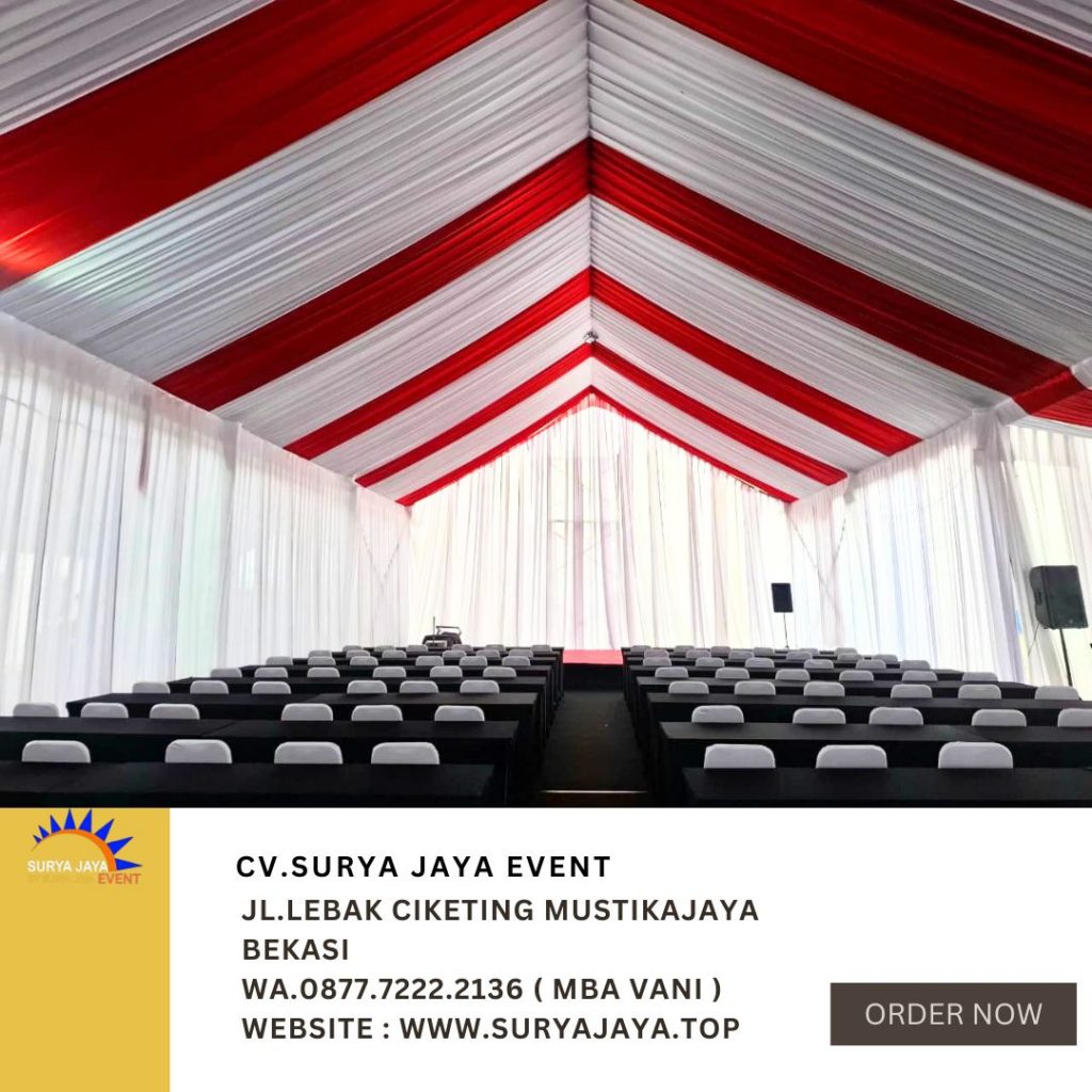 Jasa Sewa Tenda Roder Dekorasi Serut Merah Putih Di Jakarta