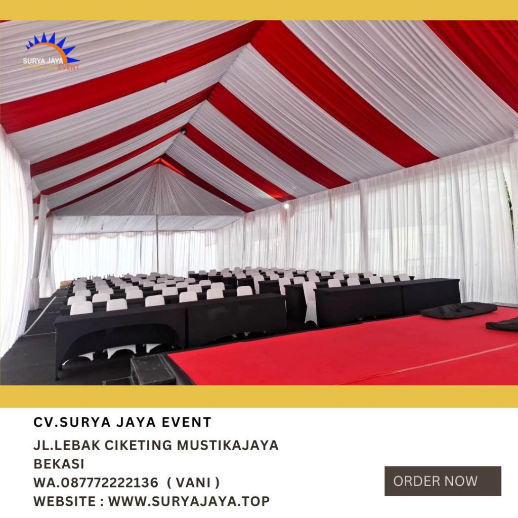 Jasa Sewa Tenda Roder Dekorasi Serut Merah Putih Di Jakarta
