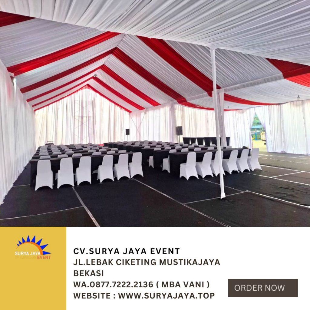 Jasa Sewa Tenda Roder Dekorasi Serut Merah Putih Di Jakarta