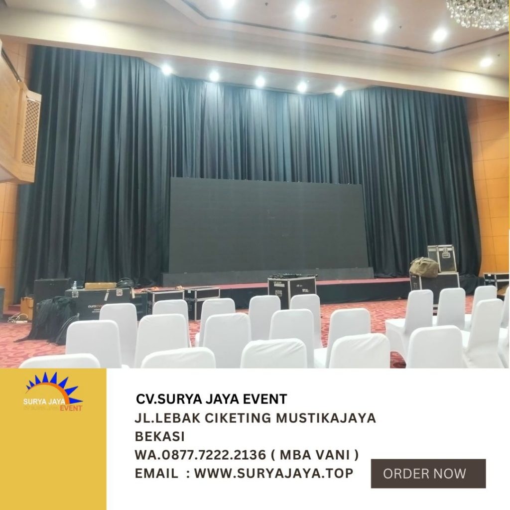 Jasa sewa Tirai Lotto Hitam Tebal Jakarta