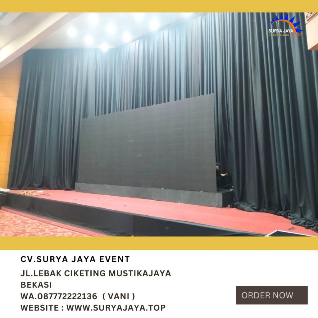 Jasa sewa Tirai Lotto Hitam Tebal Jakarta