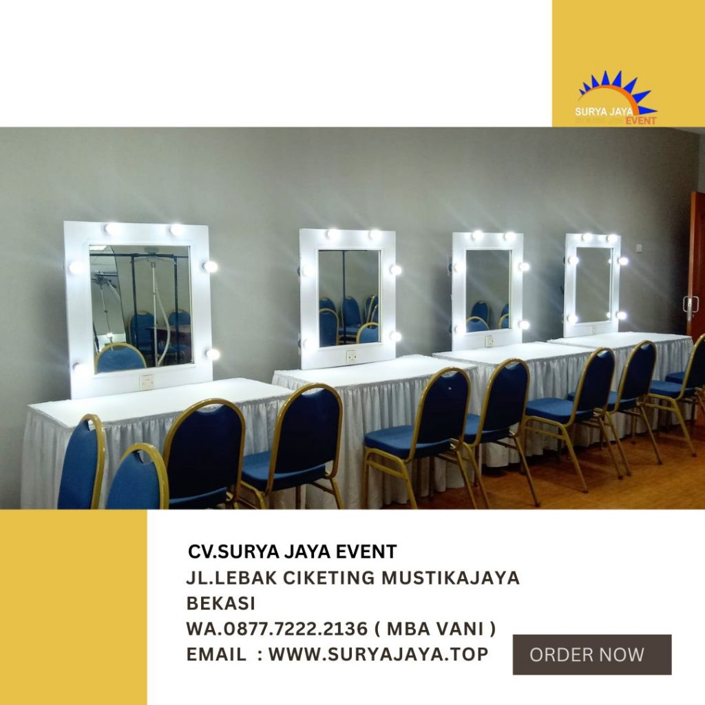 Rental Meja Kaca Rias Putih Area Depok