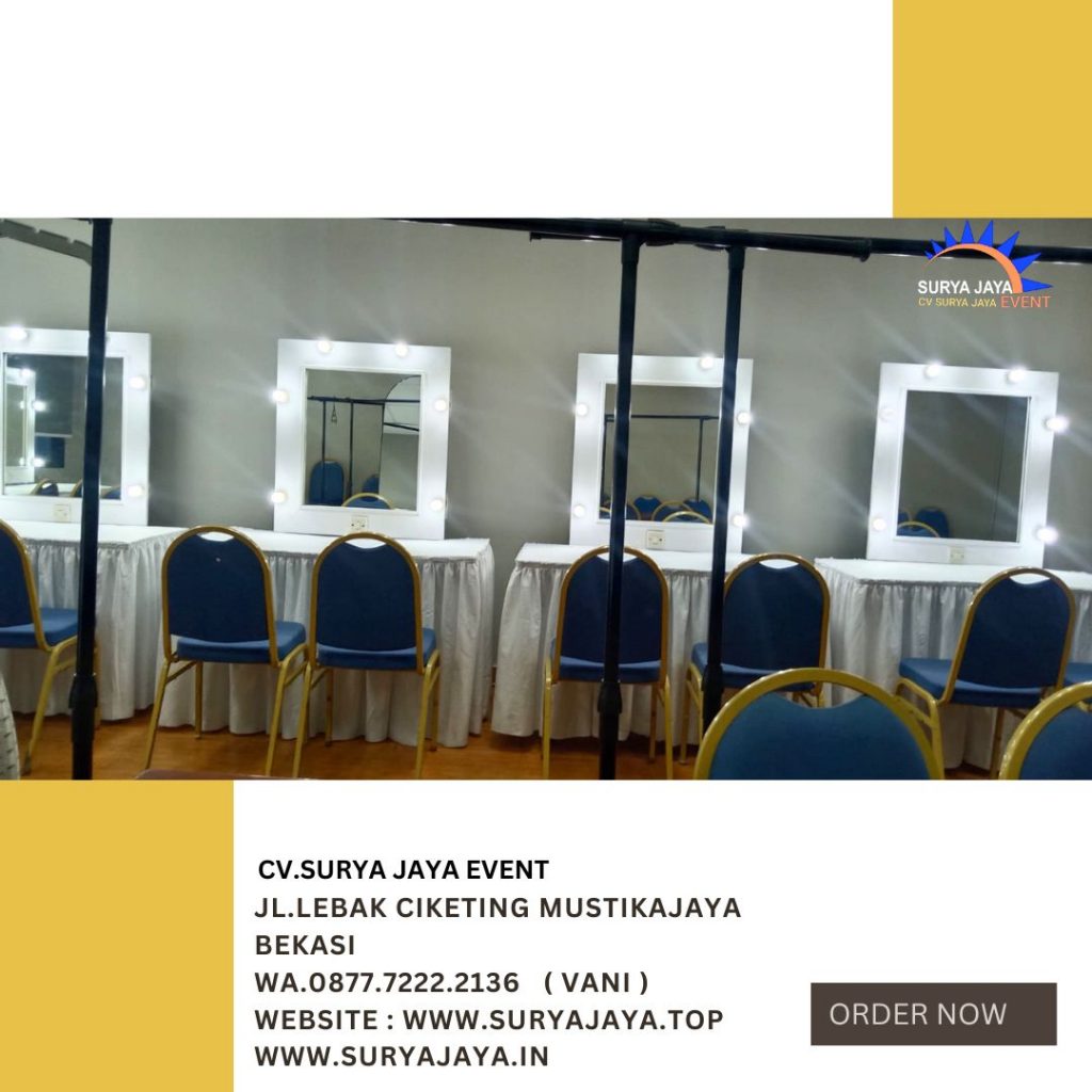 Rental Meja Kaca Rias Putih Area Depok
