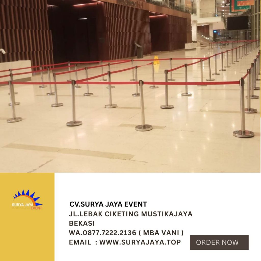 Rental Tiang Antrian Sabuk Merah Di Jakarta