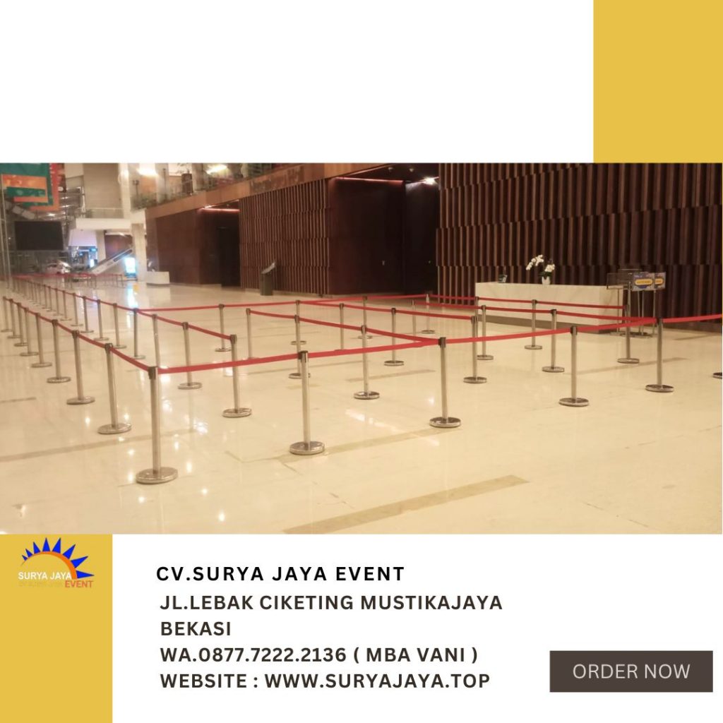 Rental Tiang Antrian Sabuk Merah Di Jakarta