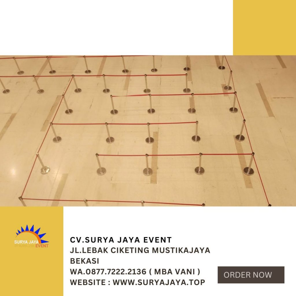 Rental Tiang Antrian Sabuk Merah Di Jakarta
