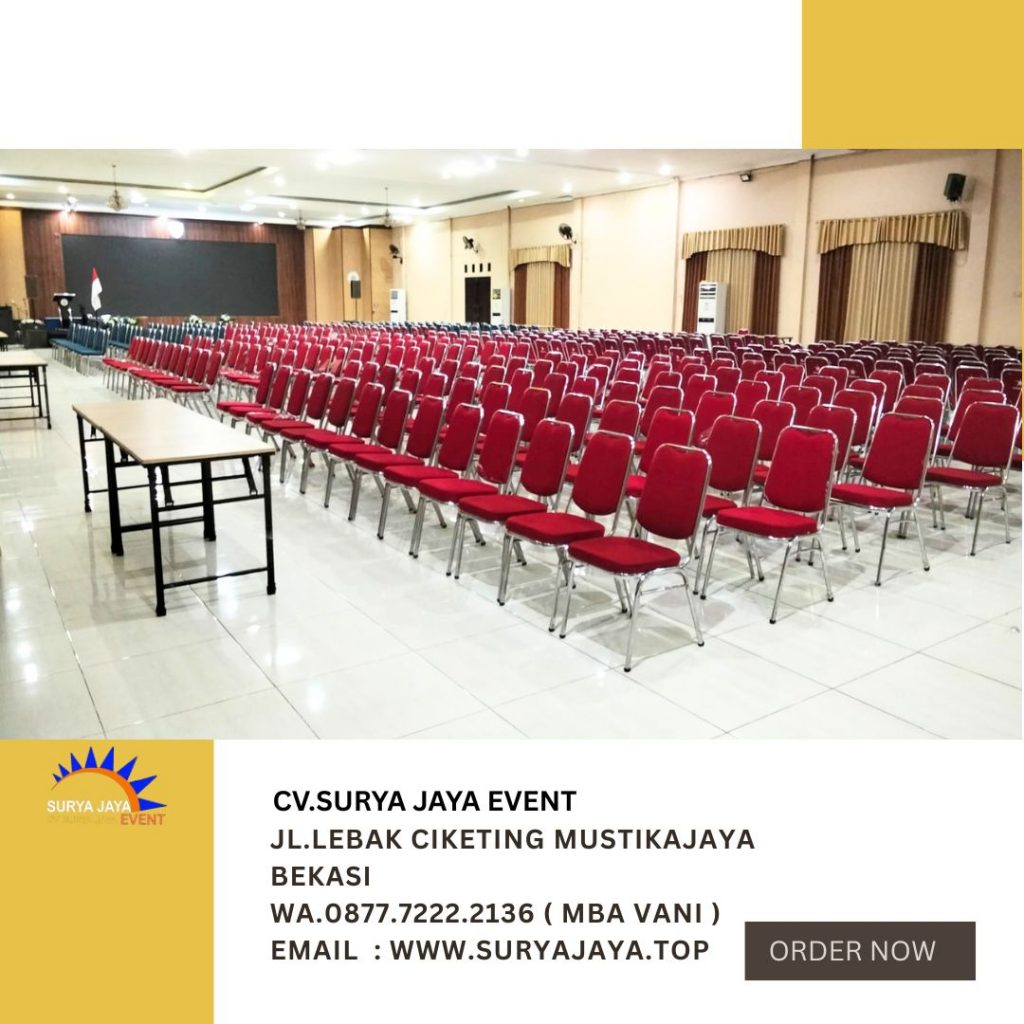 Sewa Kursi Polos Merah type Futura Stainless Bogor