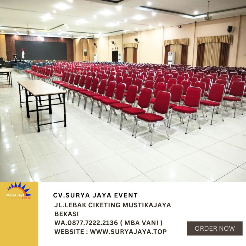 Sewa Kursi Polos Merah type Futura Stainless Bogor