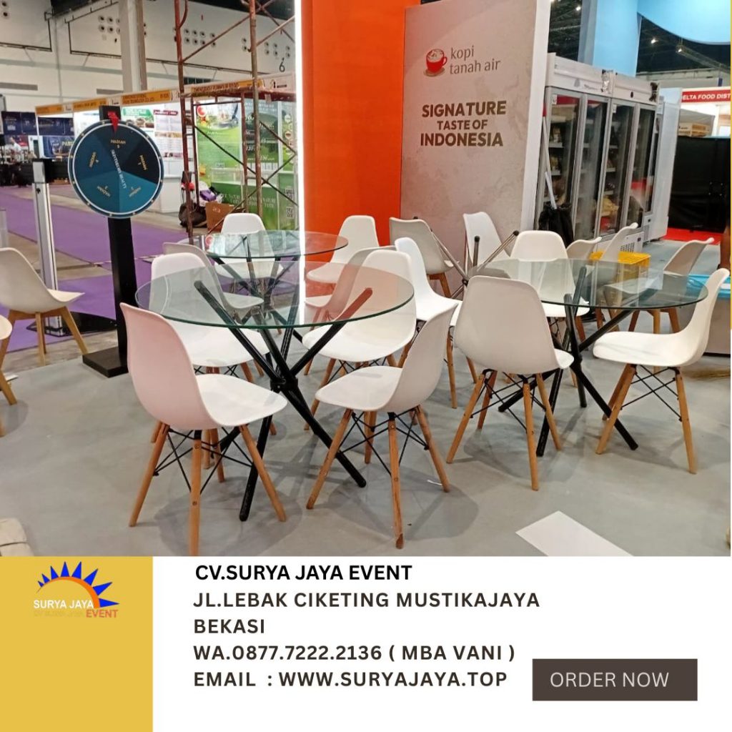 Sewa Kursi Scramble Set Meja Dealing Kaca Jakarta