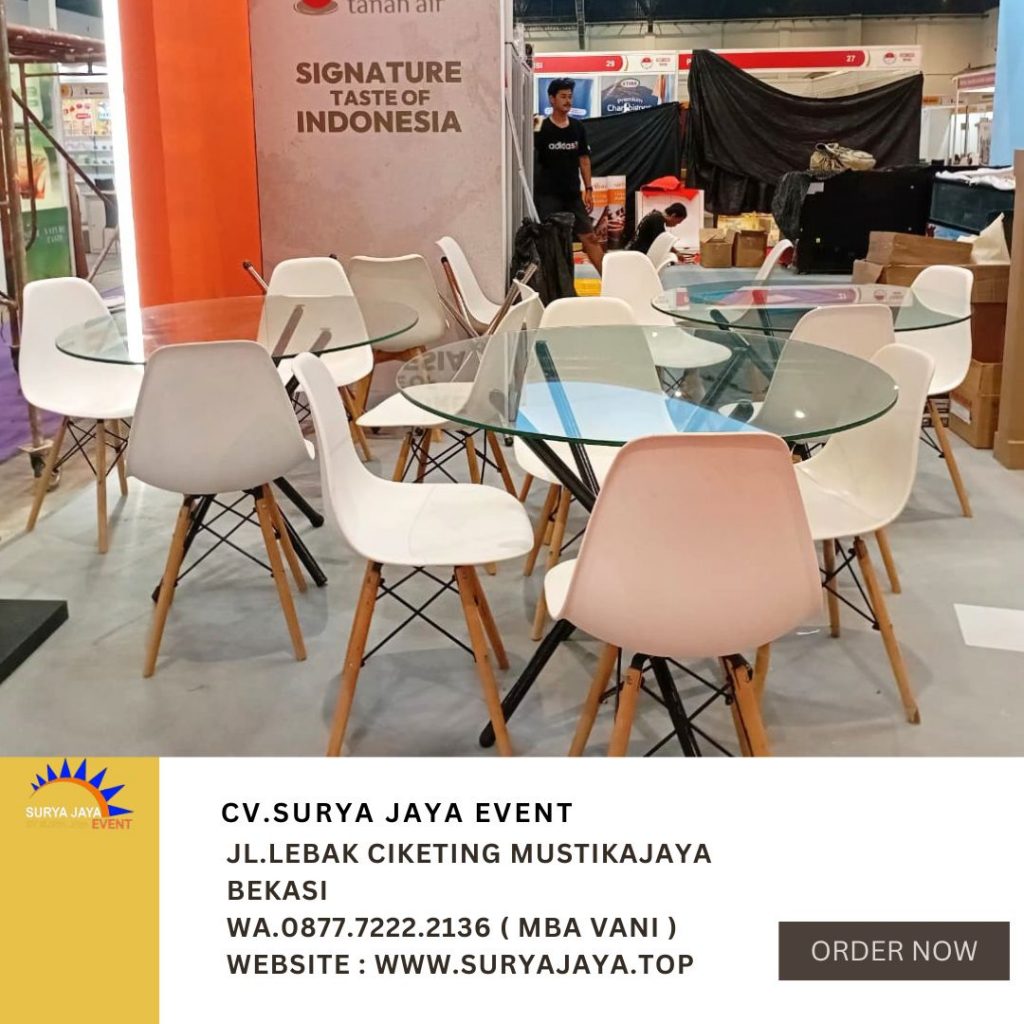 Sewa Kursi Scramble Set Meja Dealing Kaca Jakarta