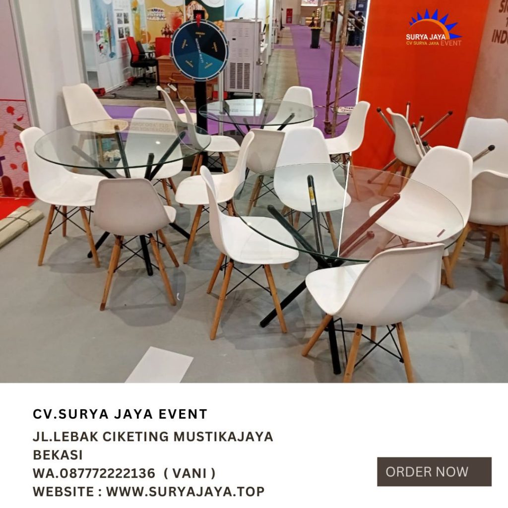 Sewa Kursi Scramble Set Meja Dealing Kaca Jakarta